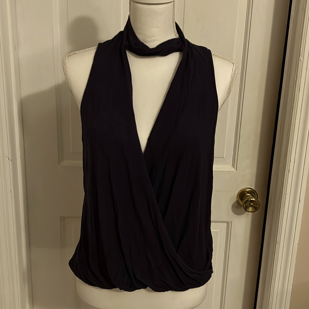Ella moss women’s top size large navy blue
